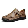Zapatos transpirables huecos de gran tamaño para hombre transfronterizos, nuevos zapatos de cuero de verano, zapatos casuales cosidos a mano, mocasines planos para hombre