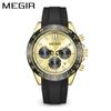 Reloj de cuarzo MEGIR Cronógrafo multifuncional Impermeable Reloj deportivo reloj Reloj para hombre 8104 Silicona
