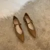 Zapatos de tacón bajo elegantes y únicos, zapatos de mujer estilo retro francés con tacones gruesos y correas con hebilla