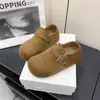 Zapatos de mujer tipo Birkenstock de suela gruesa y cobertura total, nuevo modelo otoño 2026, zapatos retro para mujer con plataforma interior, mocasines, zapatos casuales para mujer