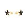 Pendientes de Pétalo de Zircón Coloridos Más Vendidos en Amazon Europa y Estados Unidos Pendientes de Flor Espiral Multicolor de Moda Pendientes