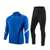 Conjunto de Chamarra con Media Cremallera y Pantalón Largo para Entrenamiento de Fútbol, Traje de Rendimiento, Ropa Deportiva para Correr y Fitness, Hecho a Medida para Hombre