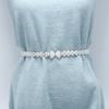 Cinturón de perlas Cinturón decorativo de alta calidad estilo coreano para mujer Cadena de cintura ceñida a la cintura que combina con todo Vestido Camisa Cinturón elástico