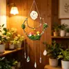 Venta al por mayor de fabricantes de campanillas de viento de geoda natural, colgantes de campanillas de viento infantiles con temática de bosque, decoraciones para el hogar de geoda natural