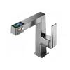 Uno por uno pantalla digital inteligente gris plomo mueble de baño extraíble grifo de lavabo grifo giratorio ajustable para agua fría y caliente