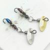Gancho para Moscas Mosquitos Venenosos Doble Gancho Modificación Giratorio Volador Luya Spinning Semillas de Melón Lentejuelas Boca de Caballo Raya Blanca Pequeño Giratorio Volador Señuelo Artificial Traje