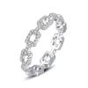 Anel de Banda Completo de Diamante em Prata de Lei S925 para Mulheres Leve Luxo Nicho Alta Qualidade Anel de Dedo Design Original Estilo Frio Europeu e Americano
