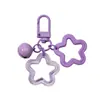 Llavero de Campana Doble de Estrella de Cinco Puntas Hueca de Aleación Materiales para Pulsera DIY Hecha a Mano, Collar, Accesorios de Joyería