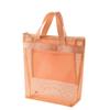 Amazon Summer New Mesh Beach Storage Bag Bolsa de armazenamento portátil Bolsa de viagem Bolsa de lavagem Bolsa de compras de grande capacidade