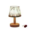 Lámpara de mesa pequeña de tela creativa, lámpara de mesita de noche, luz nocturna recargable con control remoto, lámpara de protección ocular para alimentar al bebé, lámpara de dormitorio para dormir, iluminación ambiental