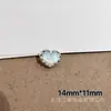 Accesorios de Cuentas Iridiscentes Corazón Aurora Estilo Pandora con Agujero Grande para Cadenas de Teléfono y Decoraciones de Llaveros