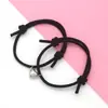 Nuevas Pulseras Magnéticas Sencillas de Aleación con Forma de Corazón para Pareja, un Par de Pulseras para Hombre y Mujer, Exclusivamente para Venta al por Mayor Transfronteriza