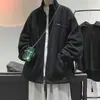 Chaqueta de Polar Versátil de Color Sólido para Otoño para Hombre, Cardigan Casual Cómodo, Elegante y Holgado Estilo Coreano para Hombres Jóvenes