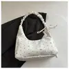 Elegante y suave bolso tote plisado para mujer, nuevo de verano 2026, moderno, a la moda, versátil, bolso bandolera con cadena al hombro
