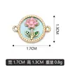 Flor de lámina de color DIY colgante para pulsera colgante para collar accesorios de joyería se pueden mezclar lote ventas directas de fábrica transfronterizo