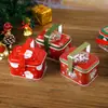 Cubo de mano de caramelo transfronterizo Regalo de Navidad snack de galleta juguete almacenamiento cubo de hierro Regalo de Navidad para niños embalaje