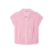 Comercio Exterior Ropa de Mujer 2026 Verano Nuevo Estilo Europeo y Americano Simple Ajustada Camisa de Rayas de Manga Corta 6009571