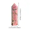 Rodelita Natural Prisma Hexagonal Piedra Rosa Columna de Cristal de Punta Única Piedra Flor de Durazno Piedra Bruta Muebles para el Hogar Fuente Mina Venta al por Mayor