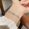 Pulsera versátil de lujo ligero de alta gama de acero de titanio para mujer, temperamento, no se decolora, pulsera de cuerda de moda, cadena brazalete, joyería de acero inoxidable