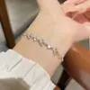 Pulsera de Acero de Titanio de Alta Gama, Lujo Ligero, Versátil para Mujer, No se Desvanece, Cadena de Pulsera de Moda, Joyería de Mano de Acero Inoxidable
