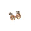 Pendientes de acero inoxidable 316L con seis garras, circonitas redondas de color 3A, de moda, sencillos, con diamantes, al por mayor