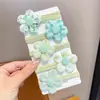 [Niños] accesorios para el cabello color primavera flor toalla anillo para el cabello cuerda para el pelo de niña no daña el pelo alta elasticidad tocado para coleta