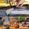 Amazon Transfronteiriço em estoque Conjunto de Ferramentas para Churrasco Churrasco ao Ar Livre Aço Inoxidável Ferramentas Espátula Teppanyaki Conjunto para Churrasco