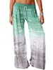 Comércio Exterior Transfronteiriço Amazon Ebay2020 Calça Esportiva Wide Leg Solta com Estampa Degradê para Mulheres Europeias e Americanas