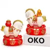 Enfeite criativo de cavalo giratório, presente de alta qualidade estilo chinês para trazer sorte, decoração de mesa para casa, presente para inauguração de loja