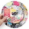 50 Pegatinas Mordaces, Geniales con Estilo, Frases Sarcásticas en Inglés, Tazas de Té de Leche, Pegatinas para Tableta Guka al por Mayor
