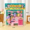 Casa de juegos de bricolaje para niños, simulación creativa, utensilios de cocina, vajilla, mini mesa pequeña, juguetes de cocina, traje al por mayor