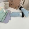 Pedido de Corea del Sur ~ bolso de imitación de pelo de visón guantes para los dedos color fresco lindos guantes tipo manopla estilo ins cálidos para estudiantes en otoño e invierno