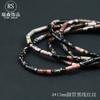4*13mm tubo redondo longo linha preta jade malaio vermelho pó de pedra natural tubo de cristal espaçador contas produtos semi-acabados fábrica atacado