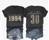 Comercio Exterior Tops para Mujer Comercio Electrónico Transfronterizo Amazon Camiseta de Algodón Colorida con Estampado de Montañas