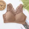 Encaje Xin de Maple Encaje de Alta Venta Hermosa Espalda Tubo Bandeau Top para Mujer Ropa Interior de Sujetador Sin Costuras Inalámbrico Anti-Exposición Niña