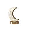 Lâmpada Decorativa Criativa de Estrela e Lua Lâmpada de Mesa Recarregável Quarto Restaurante USB Toque Lâmpada de Cabeceira Luz Noturna Luz Noturna de LED