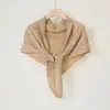 Bufanda Chal Triangular de Punto Hueco de Color Sólido para Habitaciones con Aire Acondicionado y Oficinas, Ropa Exterior Cortavientos, Bufanda, Calentador de Cuello, Pañuelo para la Cabeza de Doble Uso