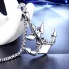 Pingente retrô personalizado masculino em aço inoxidável venda quente moda europeia e americana âncora pingente de titânio joias atacado