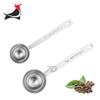 En stock Cuchara para Café Acero Inoxidable Polvo de Café Mango Largo Cuchara Medidora Cuchara Medidora para Hornear Cuchara con Escala cuchara de café