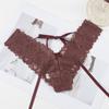 Exportação para rendas senhoras cueca sexy das mulheres tanga T calças transparente laço quente cueca das mulheres arquivo de algodão