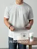 [Falso Dos Piezas] Camiseta de Manga Corta de Algodón Modal Sensible a la Humedad 60S de Gama Alta para Hombre en Verano, Fresca y Transpirable Antibacteriana Grado 5A