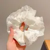 Verano Super Hada Dulce Encaje Anillo Grande para el Pelo Pequeño Fresco 2024 Nuevo de Aspecto Elegante Lazo Floral para el Pelo
