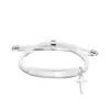Pulsera Personalizada Publicidad Transfronteriza Logo Personalizado Multicolor Cruz Regalo Navideño Pulsera Trenzada Grabada de Acero de Titanio