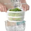 Deshidratador de verduras tipo prensa, centrifugador de ensaladas, lavabo para verduras, centrifugador para escurrir agua, herramienta manual para lavar y deshidratar frutas