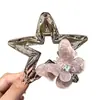 Pinza para el pelo floral versátil y elegante, única y colorida, pinza de tiburón de moda para la parte trasera de la cabeza, accesorio para el pelo tipo pinza de garra dulce diario estilo coreano