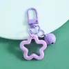 Chaveiro de Fivela de Porta Sino Estrela de Cinco Pontas Colorida com Buracos Pingente de Miçangas Perler Artesanal DIY Material de Acessório Ornato Venda por Atacado