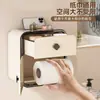 Caixa de Lenços Dupla Camada Simples Montada na Parede para Uso Doméstico, Instalação Sem Furos, Caixa de Armazenamento de Papel Higiênico à Prova de Umidade, Suporte para Papel em Rolo