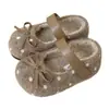 Zapatos Peludos Lisos para Niñas 2026 Otoño/Invierno Nuevos Lindos con Moño Niñas Pequeñas Niños Pequeños Estilo Versátil Mocasines