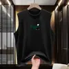 Chaleco Blanco de Algodón Puro para Hombre Verano Chaleco Deportivo Camiseta sin Mangas de Algodón con Estampado de Dibujos Animados Moda Sudadera de Fitness