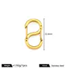 Hebilla en S de Acero de Titanio Pulido Hebilla de Resorte Tipo S Forma de 8 de Acero Inoxidable 304 Llavero de Doble Cabeza Accesorios para Joyería DIY Hebilla de Conexión